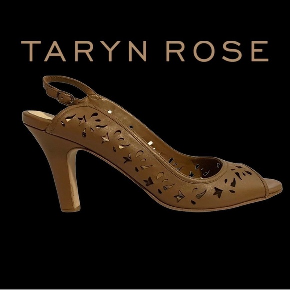 Taryn Rose (NWT) Sling Back, Peep Toe Leather Heels, size 10 - Picture 10 of 10